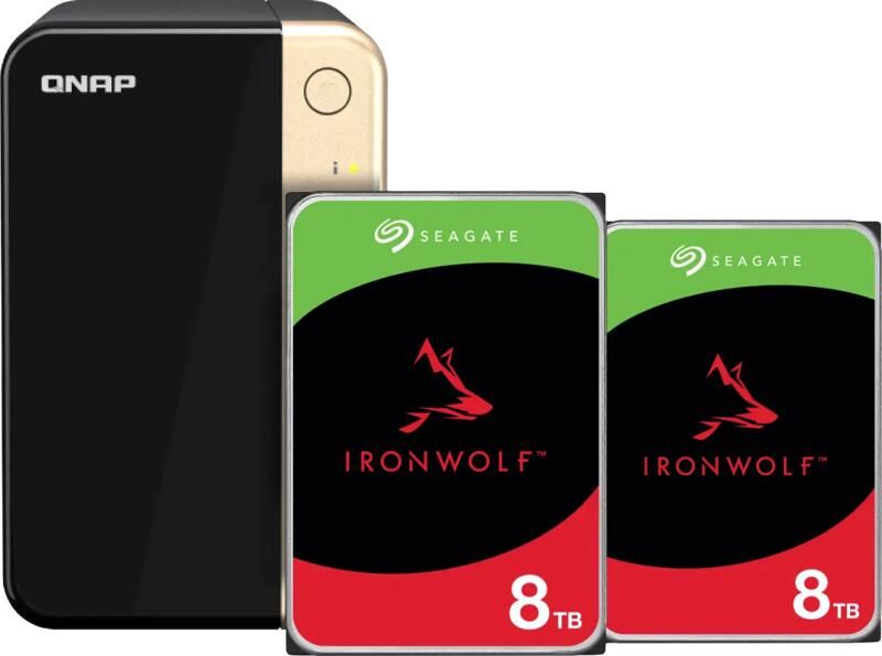 QNAP TS-264-8G + Seagate Ironwolf 8TB Duo pack