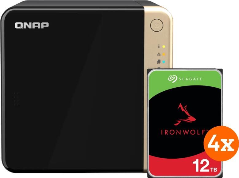 QNAP TS-464-8G + Seagate Ironwolf 12TB 4-Pack