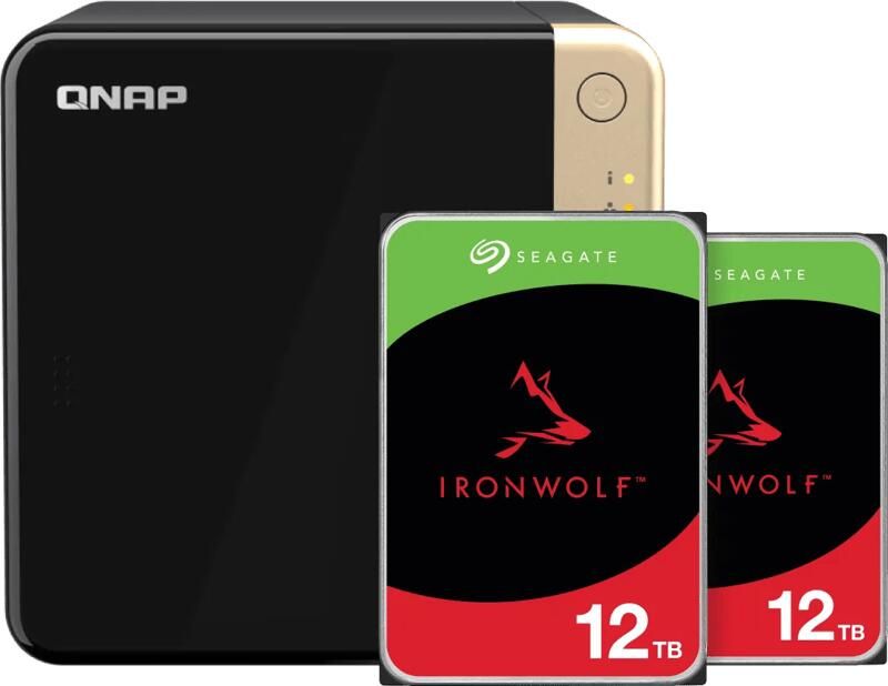 QNAP TS-464-8G + Seagate Ironwolf 12TB Duo Pack