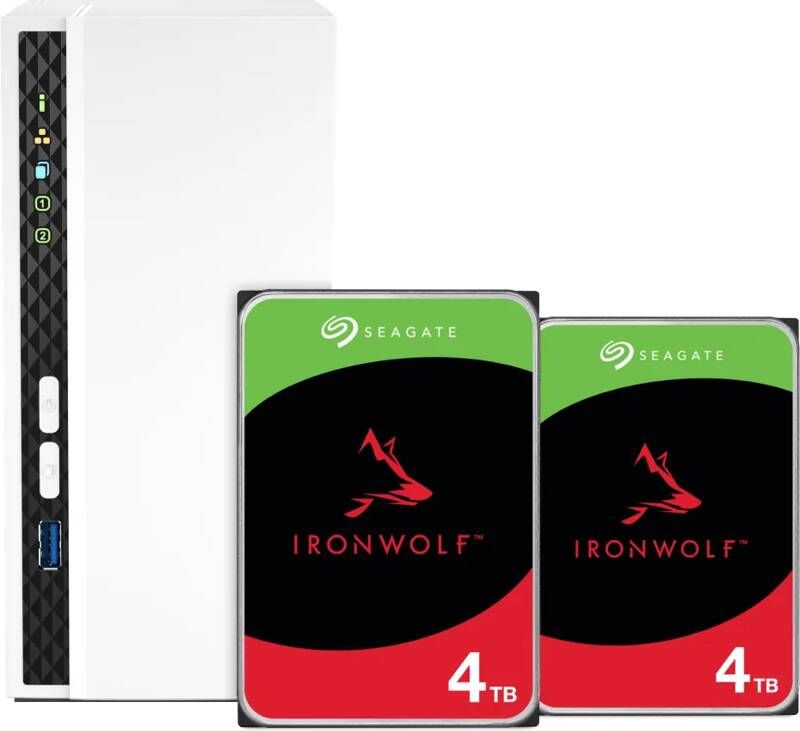 QNAP TS-233 + Seagate Ironwolf 4TB Duo pack
