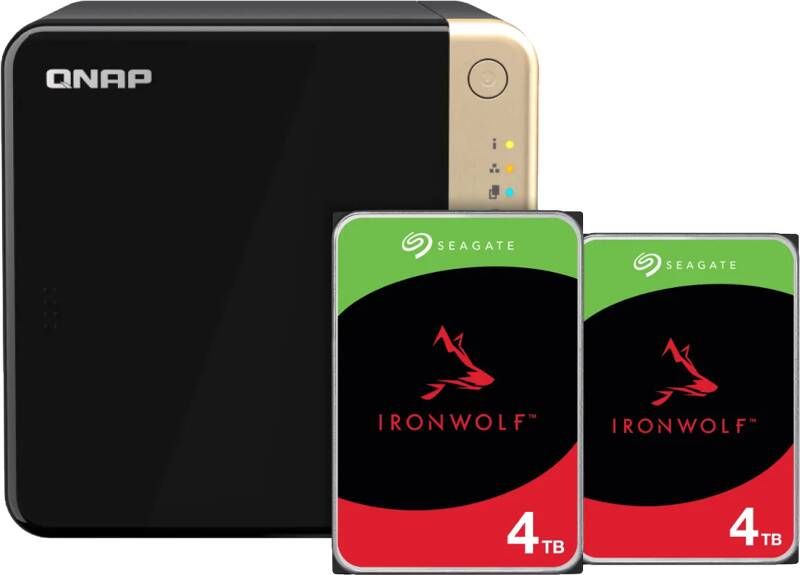 QNAP TS-464-8G + Seagate Ironwolf 8TB (2x4TB)