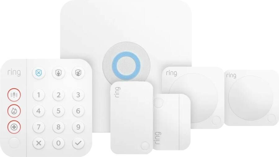 Ring Alarmsysteem met 1 magneetcontacten en 2 bewegingssensoren