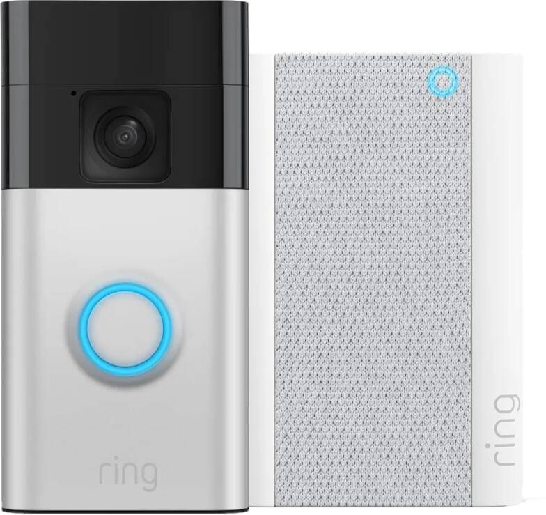 Ring Battery Video Doorbell Nikkel + Chime Pro