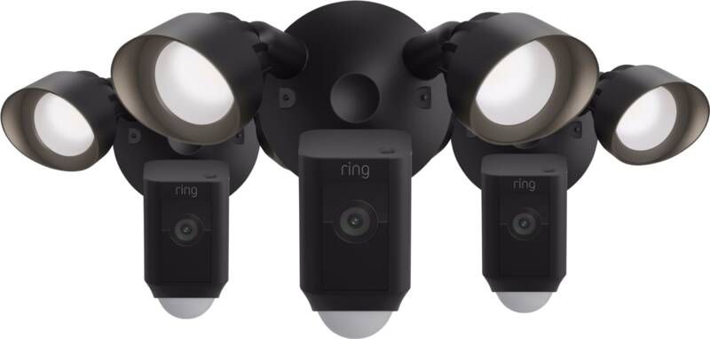 Ring Floodlight Cam Wired Plus Zwart 3-pack