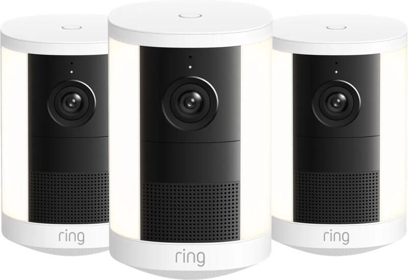 Ring Spotlight Camera 2e Generatie Batterij Wit 3-Pack