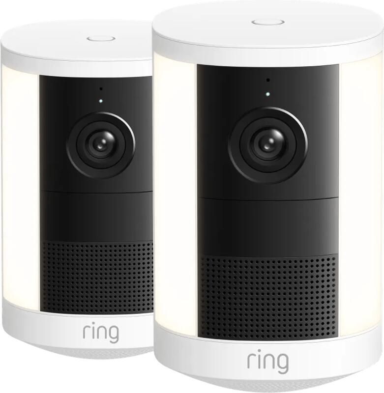 Ring Spotlight Camera 2e Generatie Batterij Wit Duo Pack