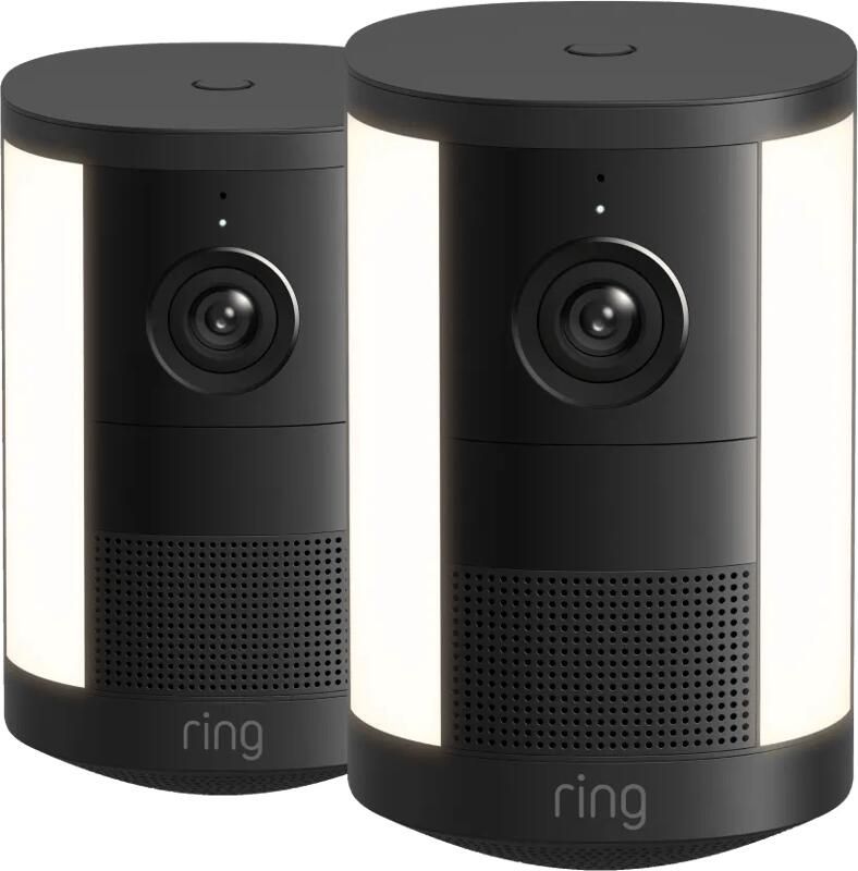 Ring Spotlight Camera 2e Generatie Batterij Zwart Duo Pack