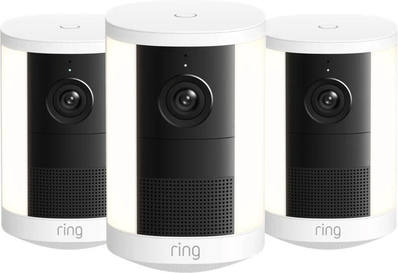 Ring Spotlight Camera 2e Generatie Stekker Wit 3-Pack