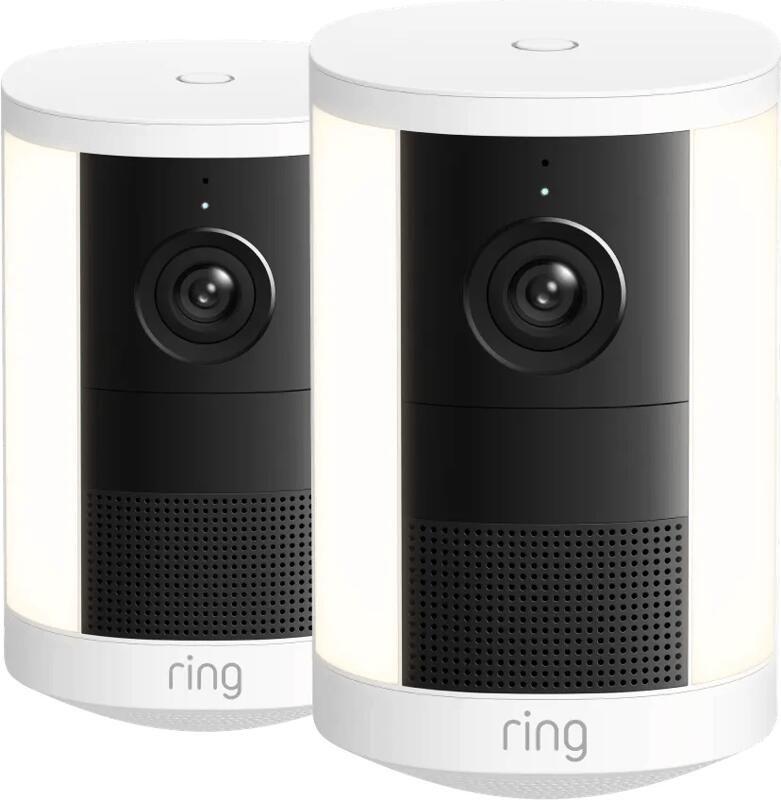 Ring Spotlight Camera 2e Generatie Stekker Wit Duo Pack
