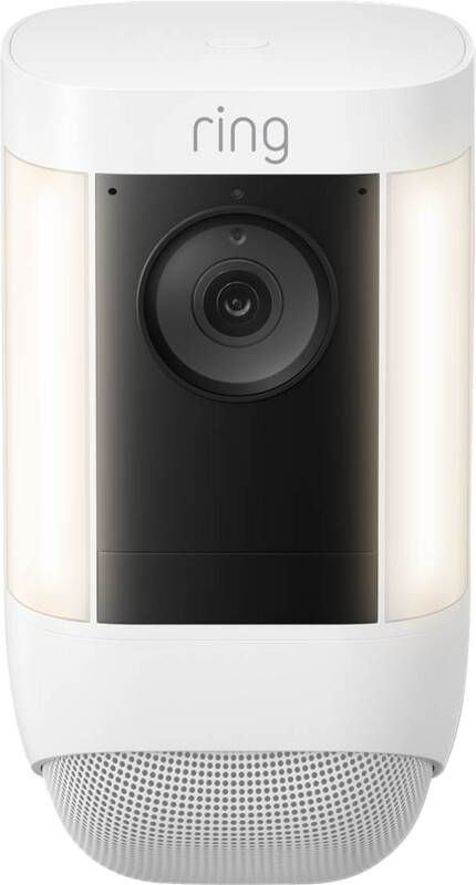 Ring Beveiligingscamera Spotlight Cam Pro Op Batterij 1080p Hd-video Wit