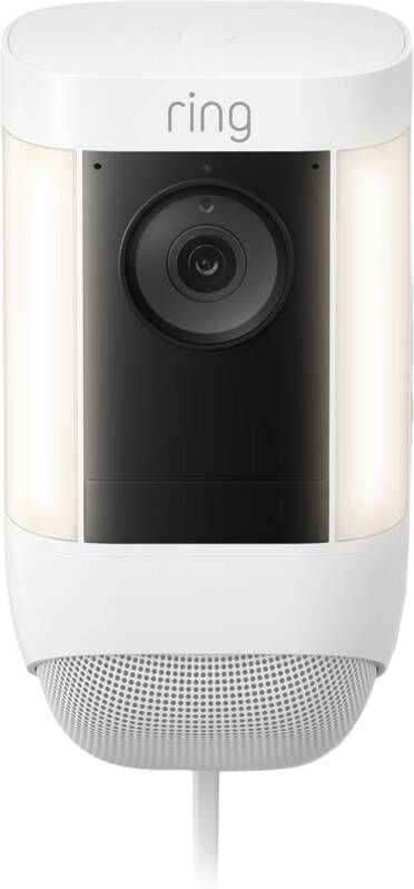 Ring Beveiligingscamera Spotlight Cam Pro Plug-in 1080p Hd-video Wit