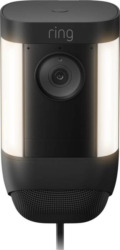 Ring Beveiligingscamera Spotlight Cam Pro Plug-in 1080p Hd-video Zwart
