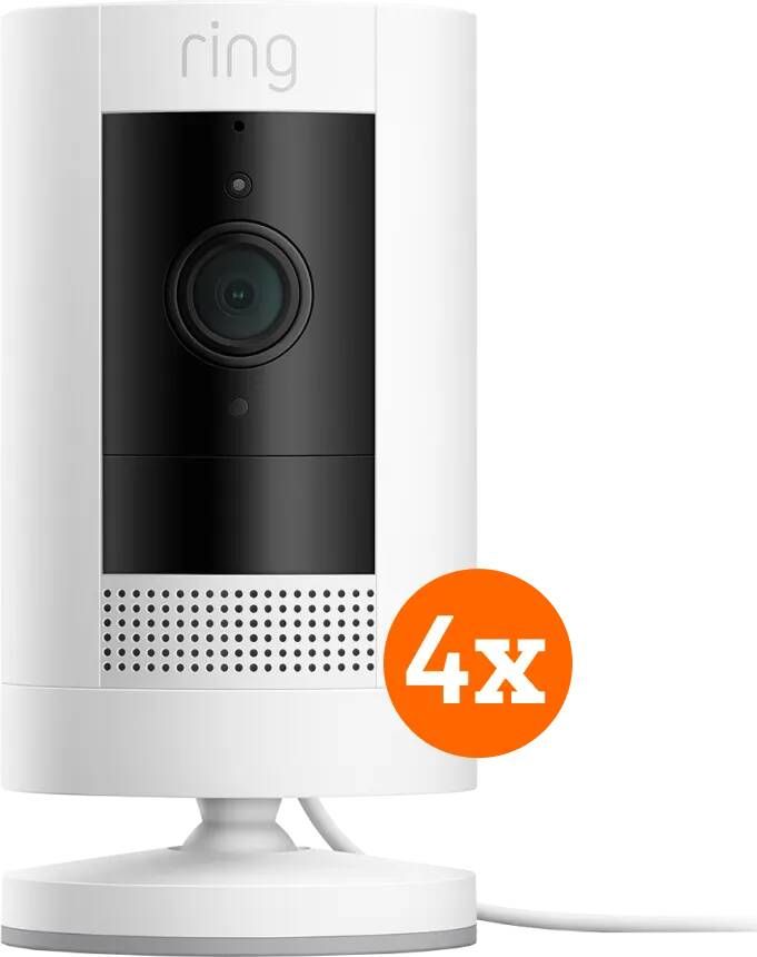 Ring Stick Up Cam Plug-In Wit 4-pack