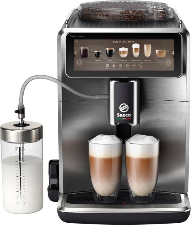 Saeco Philips Xelsis Suprema SM8889 00 Espressomachine 22 Soorten Warme Drankjes Zilver + AquaClean Filter