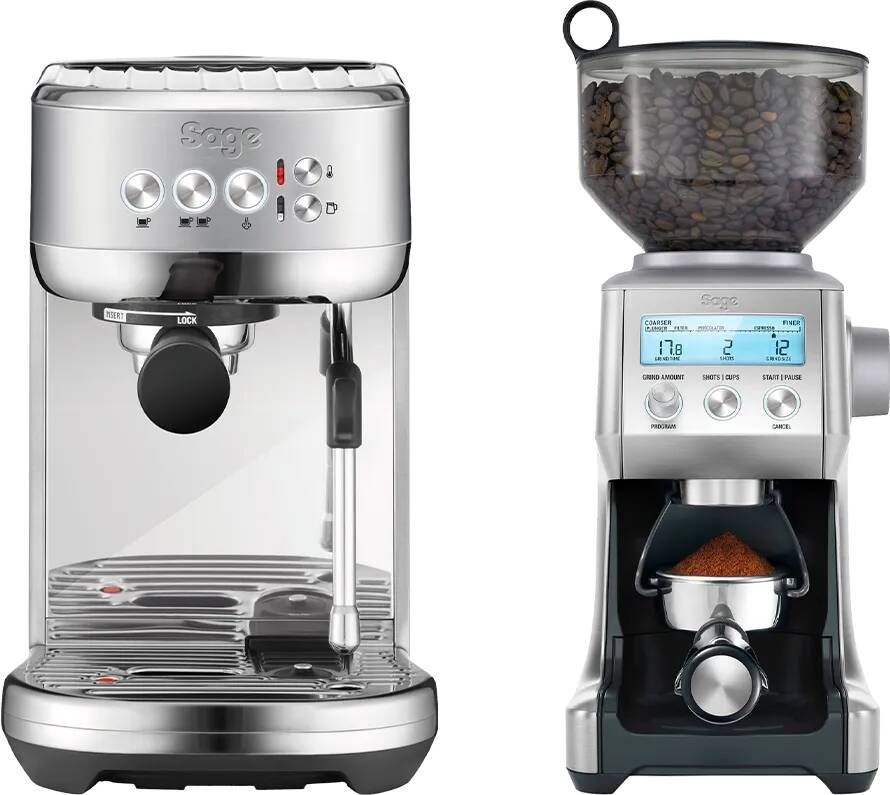 Sage the Bambino Plus Stainless Steel + Koffiemolen