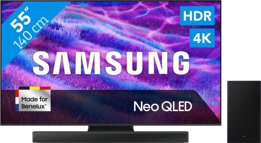 Samsung 55" Neo QLED QN82F 4K (2025) + HW-B66CF Zwart
