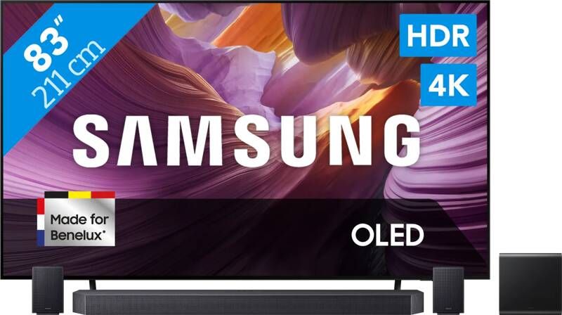 Samsung 83" OLED 4K S85F (2025) + HW-Q990F Zwart