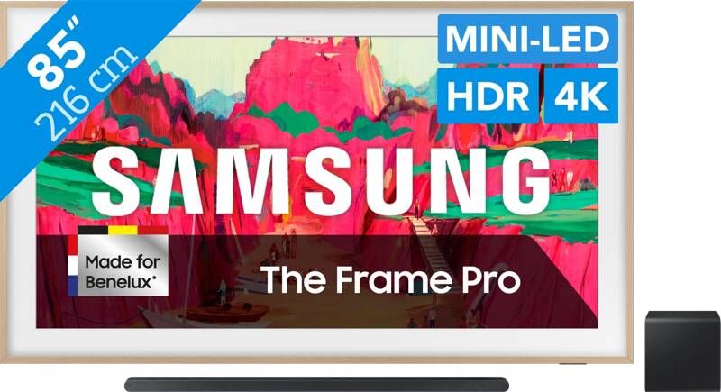 Samsung 85" The Frame Pro LS03FW (2025) + HW-S800D Zwart (2024)