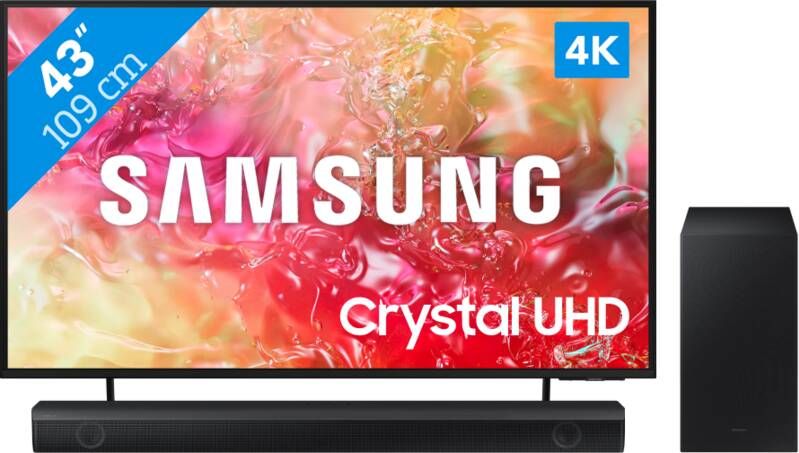 Samsung Crystal UHD 43DU7100 (2024) + Soundbar