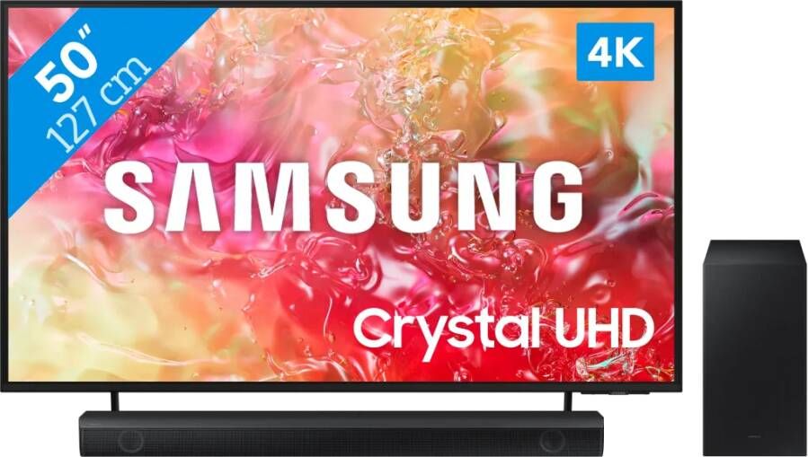 Samsung Crystal UHD 50DU7100 (2024) + Soundbar