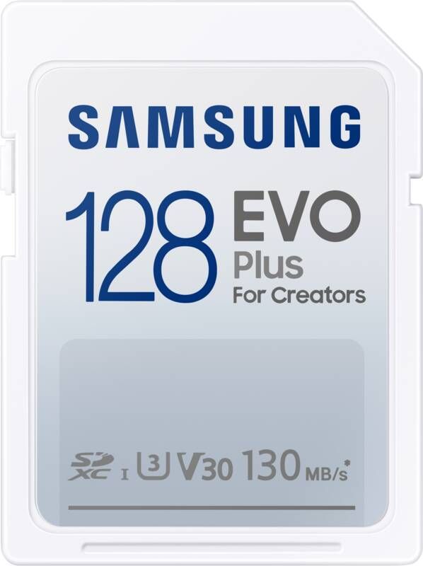 Samsung EVO Plus 128GB SDXC SD-Kaart Wit