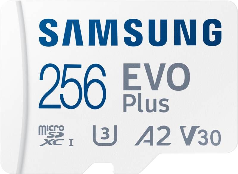 Samsung EVO Plus 256GB microSDXC + Adapter Micro SD-kaart Wit