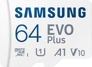 Samsung EVO Plus microSD Card (2021) 64GB Micro SD-kaart Wit