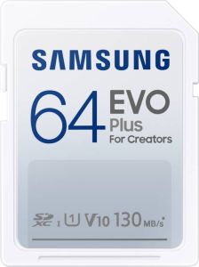 Samsung EVO Plus SD Card (2021) 64GB SD-Kaart Wit