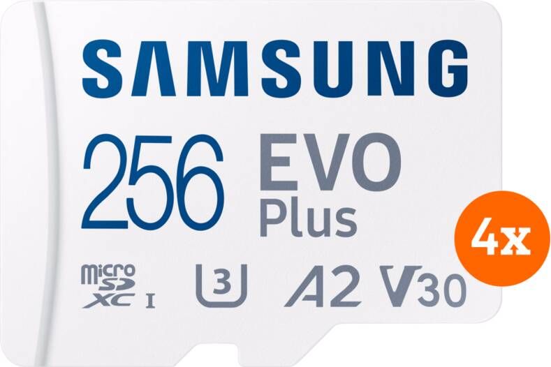 Samsung EVO Plus microSDXC 256GB Quatro Pack
