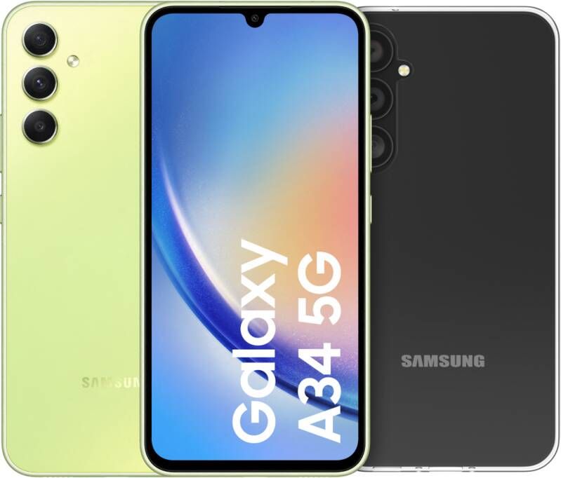 Samsung Galaxy A34 128GB Groen 5G + BlueBuilt Back Cover