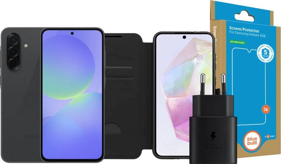 Samsung Galaxy A36 128GB Zwart 5G Enterprise Editie + Compleet Accessoirepakket