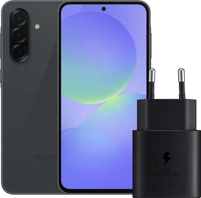 Samsung Galaxy A36 128GB Zwart 5G Enterprise Editie + Oplader 25 Watt Zwart