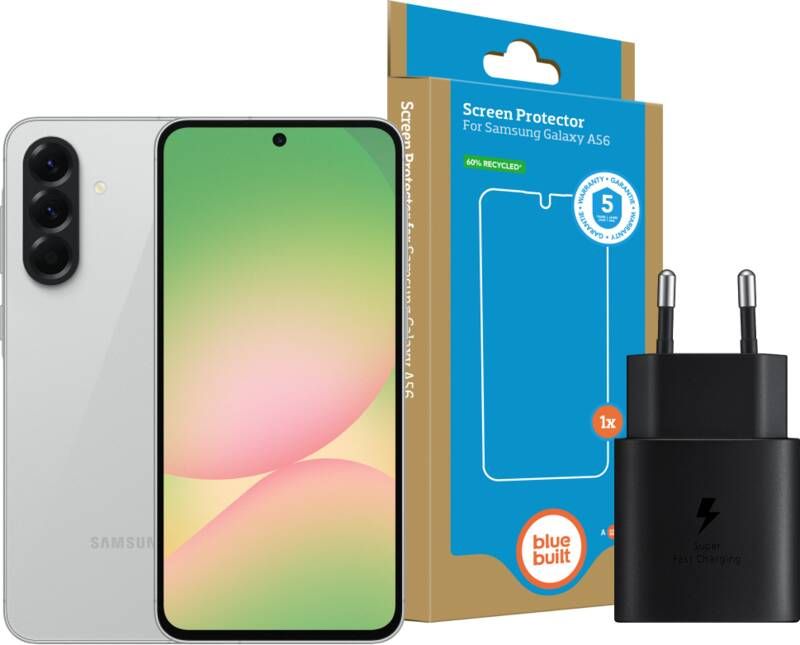 Samsung Galaxy A56 256GB Grijs 5G + Basis Accessoirepakket