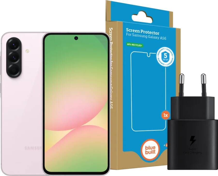 Samsung Galaxy A56 256GB Roze 5G + Basis Accessoirepakket