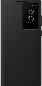 Samsung Galaxy S22 Ultra Clear View Book Case Zwart