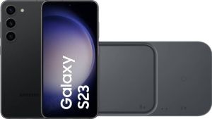 Samsung Galaxy S23 128GB Zwart 5G + Duo Draadloze Oplader 15W