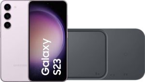 Samsung Galaxy S23 256GB Roze 5G + Duo Draadloze Oplader 15W