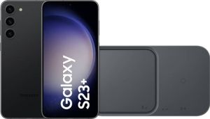 Samsung Galaxy S23 Plus 256GB Zwart 5G + Duo Draadloze Oplader 15W