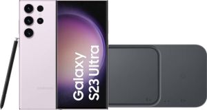 Samsung Galaxy S23 Ultra 256GB Roze 5G + Duo Draadloze Oplader 15W