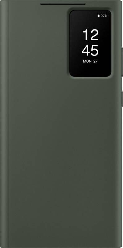 Samsung Galaxy S23 Ultra Clear View Book Case Groen