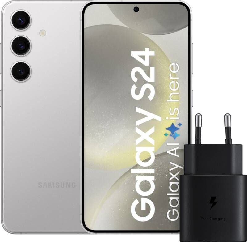 Samsung Galaxy S24 256GB Grijs 5G + Snellader 25 Watt