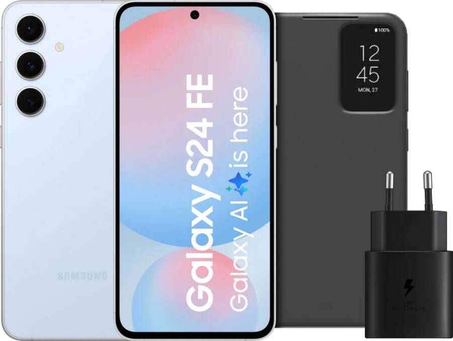 Samsung Galaxy S24 FE 128GB Blauw 5G + Accessoirepakket