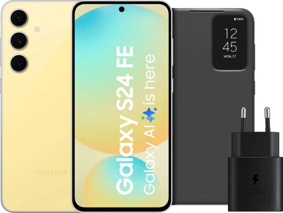 Samsung Galaxy S24 FE 128GB Geel 5G + Accessoirepakket