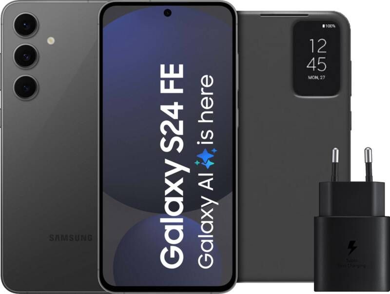 Samsung Galaxy S24 FE 128GB Grijs 5G + Accessoirepakket