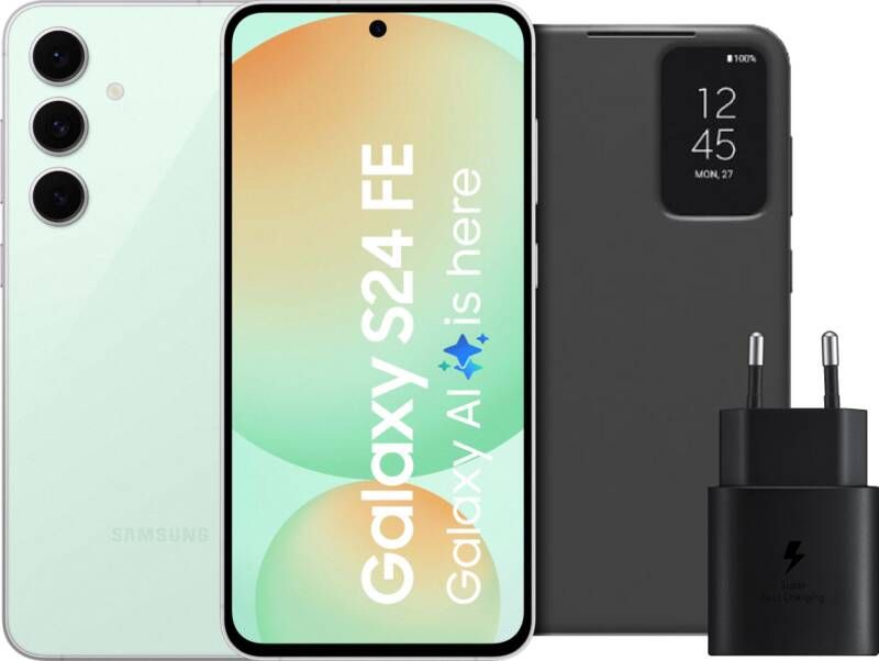 Samsung Galaxy S24 FE 256GB Groen 5G + Accessoirepakket
