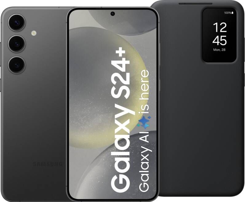 Samsung Galaxy S24 Plus 256GB Zwart 5G + Smart View Book Case Zwart