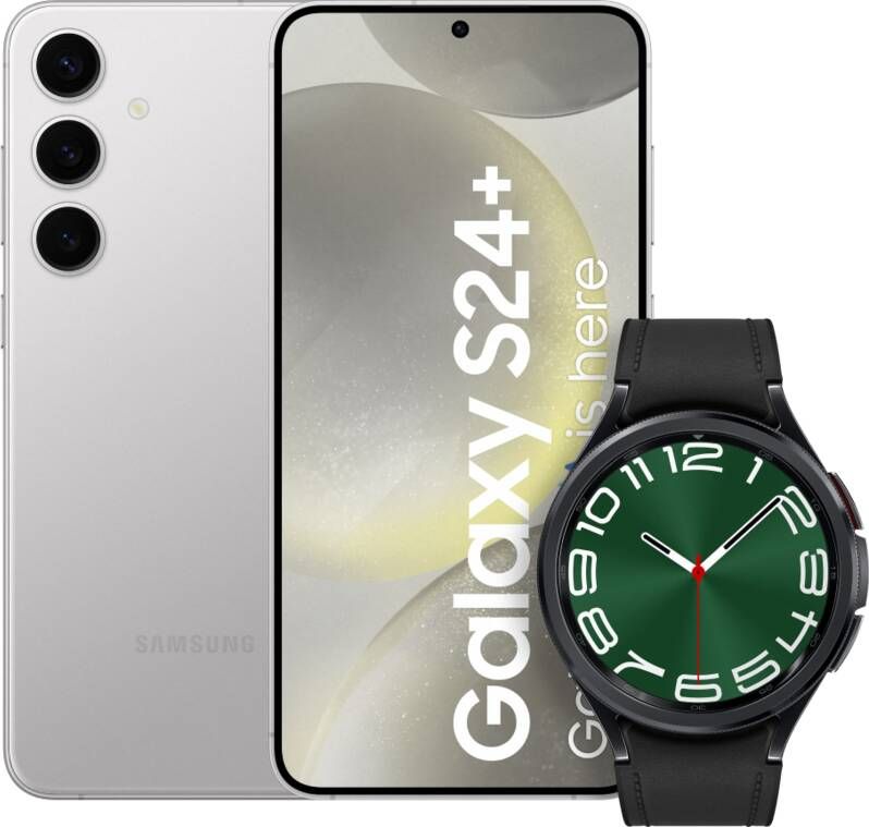 Samsung Galaxy S24 Plus 512GB Grijs 5G + Galaxy Watch 6 Classic Zwart 47mm