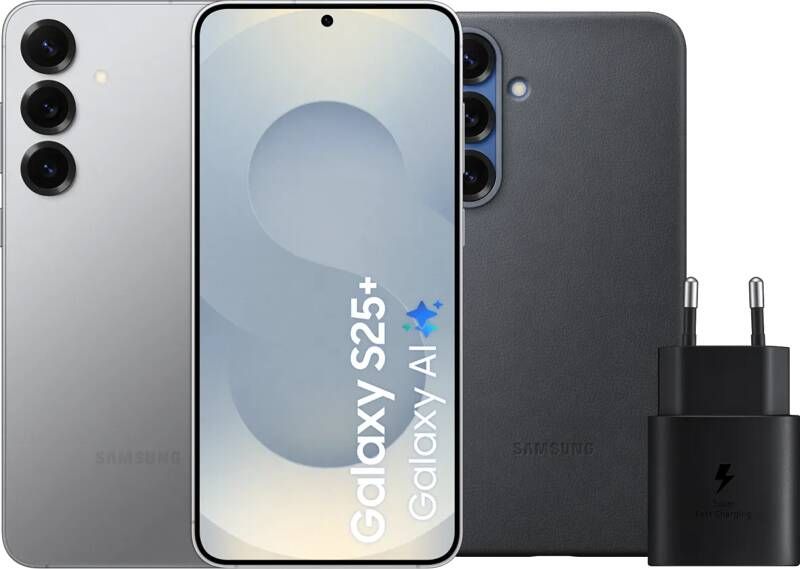 Samsung Galaxy S25 Plus 256GB Zilver 5G + Accessoirepakket