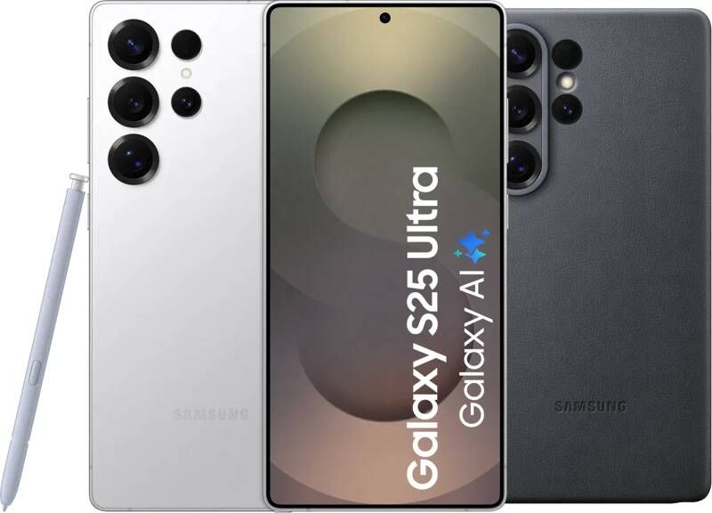 Samsung Galaxy S25 Ultra 256GB Wit 5G + Kindsuit Back Cover Zwart