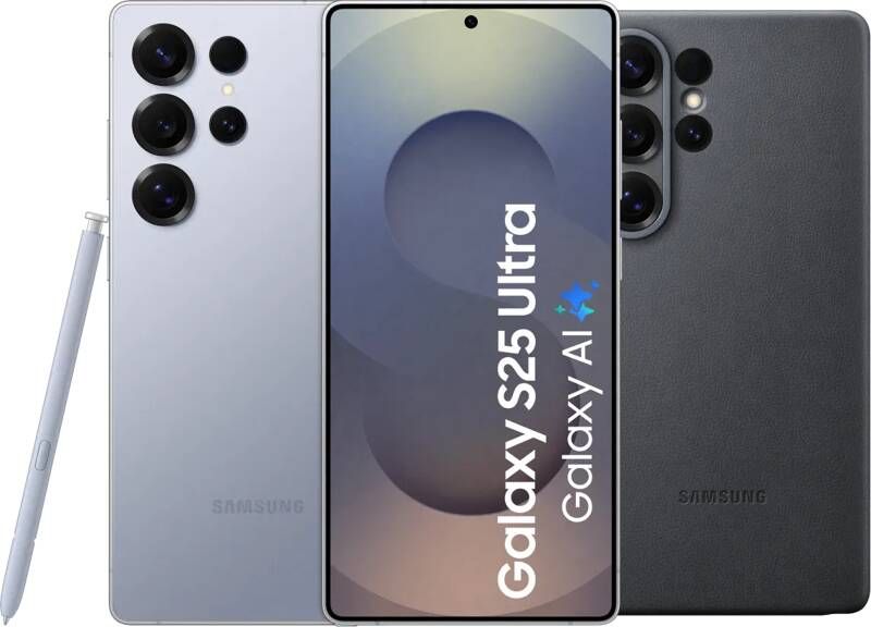 Samsung Galaxy S25 Ultra 256GB Zilver 5G + Kindsuit Back Cover Zwart